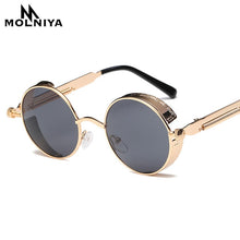 Load image into Gallery viewer, Metal Round Steampunk Sunglasses Men Women Fashion Glasses