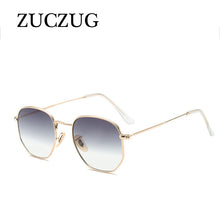 Load image into Gallery viewer, ZUCZUG Polygon Frame Metal Square Sunglasses Women