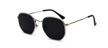 Load image into Gallery viewer, Kachawoo vintage gold sunglasses men square metal frame silver brown black small sun glasses female unisex summer style