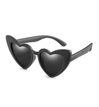 Load image into Gallery viewer, LongKeeper baby girl sunglasses for children heart 2019 TR90 black pink red heart sun glasses for kids